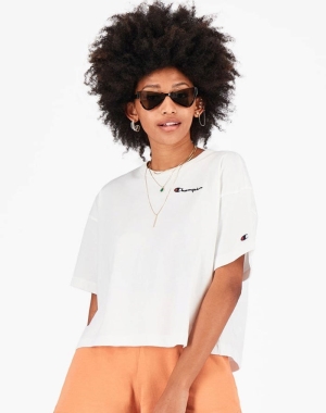Champion Back Sunrise Print Kadın Tişört Beyaz | ML1259783