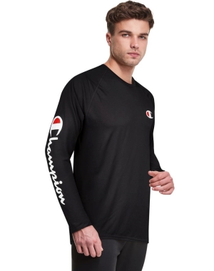 Champion Baselayer Crew Erkek Tişört Siyah | AM2513094