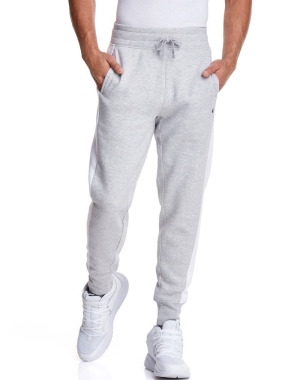 Champion Colorblock Stripe Fleece Erkek Eşofman Altı Gri | GU1527089