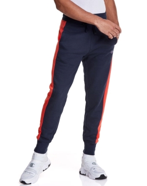 Champion Colorblock Stripe Fleece Erkek Eşofman Altı Lacivert Turuncu | YQ1326809