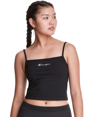 Champion Cropped Cami Kadın Tişört Siyah | OS8415392