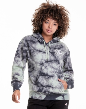 Champion Galaxy Dye Kadın Kapüşonlu Sweatshirt Siyah Gri | IP1407596