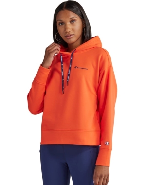 Champion Game Day Script Logo Kadın Kapüşonlu Sweatshirt Turuncu | BM4081735