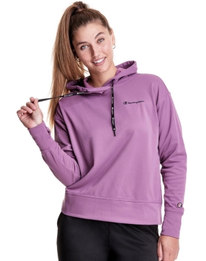 Champion Game Day Script Logo Kadın Kapüşonlu Sweatshirt Mor | FZ1648539