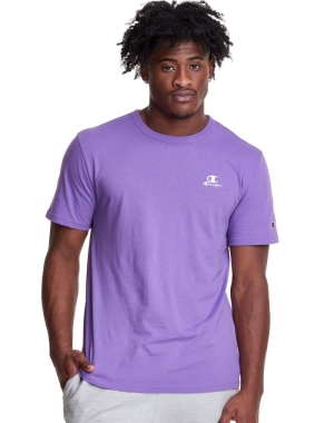 Champion Hafif C Logo Applique Erkek Tişört Mor | GT4970261