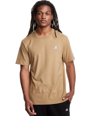 Champion Hafif C Logo Applique Erkek Tişört Haki | OD8736540