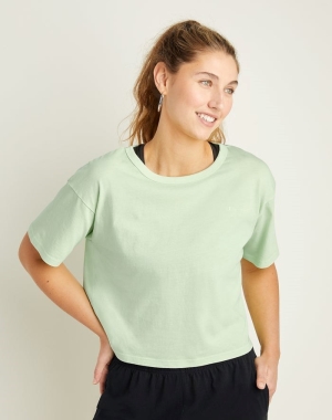 Champion Hafif Cropped Kadın Üstler Açık Yeşil | UD4512738