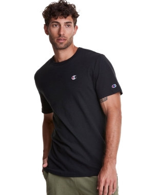 Champion Hafif Jersey C Logo Erkek Tişört Siyah | HZ0172846