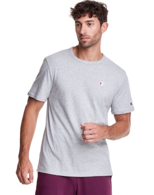 Champion Hafif Jersey C Logo Erkek Tişört Gri | QS6407395