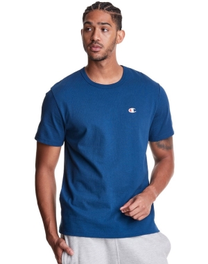 Champion Heritage C Logo Erkek Tişört Mavi | GB5782093