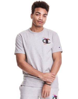 Champion Heritage Lunar C With Lanterns Erkek Tişört Gri | CL2563817