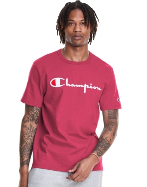 Champion Heritage Vintage Logo Erkek Tişört Kırmızı | NI9328756