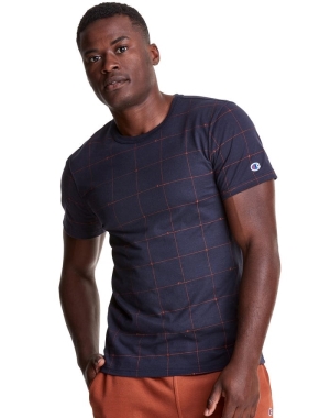 Champion Klasik All Over Logo Erkek Tişört Lacivert | EQ8243175