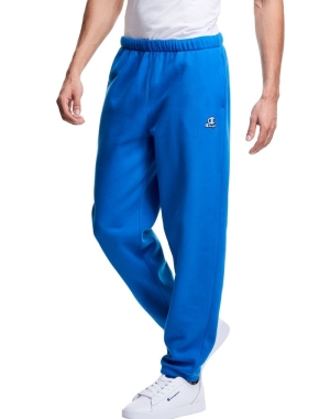 Champion Klasik Fleece Embroidered Logo Erkek Pantolon Mavi | BU0952643
