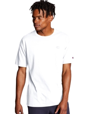 Champion Klasik Jersey Erkek Tişört Beyaz | DR3894217