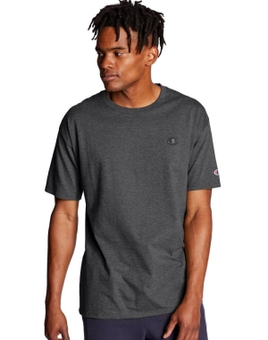 Champion Klasik Jersey Erkek Tişört Koyu Gri | CG9648521