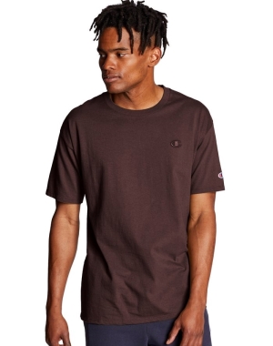 Champion Klasik Jersey Erkek Tişört Koyu Kırmızı | ZT5713982