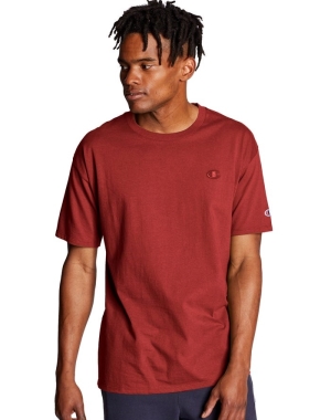 Champion Klasik Jersey Erkek Tişört Kırmızı | FQ6971038