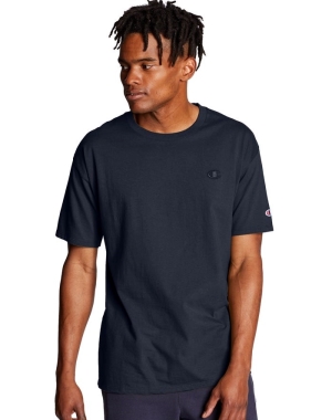Champion Klasik Jersey Erkek Tişört Lacivert | JS1782396
