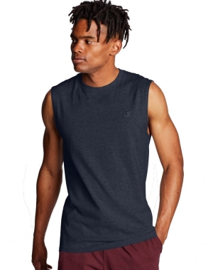 Champion Klasik Jersey Erkek Tişört Lacivert | MI7265309