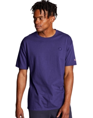 Champion Klasik Jersey Erkek Tişört Mor | AB1684295