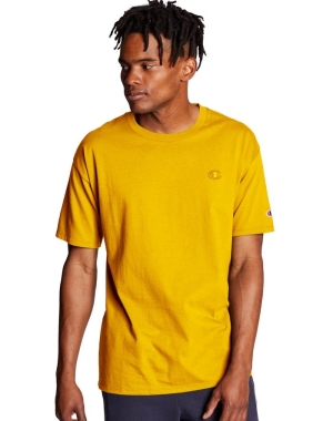 Champion Klasik Jersey Erkek Tişört Sarı | DX3719025