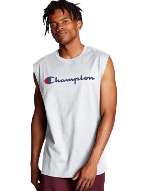 Champion Klasik Jersey Script Logo Erkek Tişört Beyaz | FJ3940625