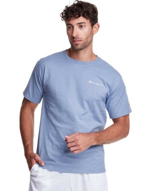 Champion Klasik Jersey Script Logo Erkek Tişört Mavi | PS5340269