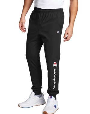 Champion Klasik Jersey Script Logo Erkek Eşofman Altı Siyah | VM7348906