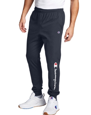 Champion Klasik Jersey Script Logo Erkek Eşofman Altı Lacivert | WL7169320