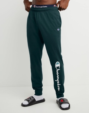 Champion Klasik Jersey Script Logo Erkek Eşofman Altı Koyu Yeşil | WX6320587