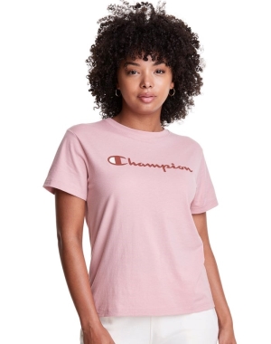Champion Klasik Kadın Tişört Bej Rengi | EJ6509378