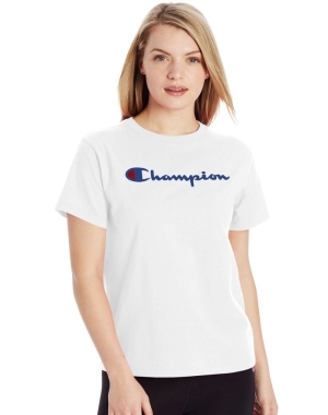 Champion Klasik Kadın Tişört Beyaz | AR0835264