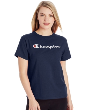 Champion Klasik Kadın Tişört Lacivert | LM1307684
