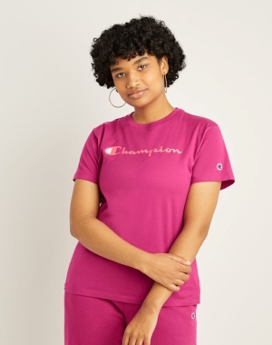 Champion Klasik Kadın Tişört Pembe | RK9604137
