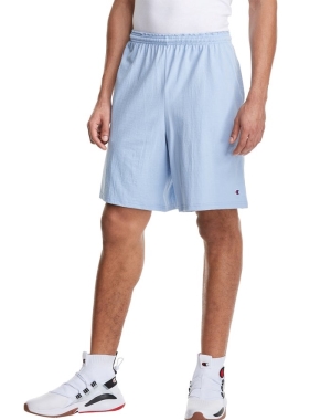 Champion Klasik Pamuklu Jersey Erkek Şort Açık Mavi | JK2417908