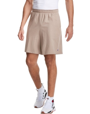 Champion Klasik Pamuklu Jersey Erkek Şort Haki | TZ1903576