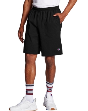 Champion Klasik Pamuklu Jersey Erkek Şort Siyah | XS3072596