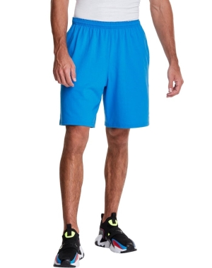 Champion Klasik Pamuklu Jersey Erkek Şort Mavi | YQ5094362