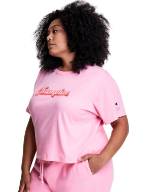 Champion Knc Beauty Plus Hafif Cropped Kadın Üstler Pembe | FX1578034
