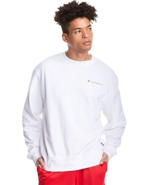 Champion Middleweight Jersey Long-Sleeve Erkek Tişört Beyaz | PY7318205