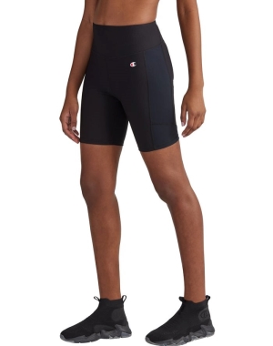 Champion Nervürlü Bike 7 Kadın Tişörtü Siyah | UX7356482