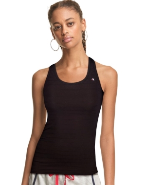 Champion Nervürlü Racerback Kadın Tişört Siyah | GJ0196857