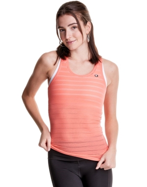 Champion Nervürlü Racerback Kadın Tişört Mercan | OQ0849351