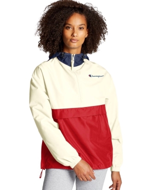 Champion Packable Colorblocked Kadın Eşofman Altı Krema Kırmızı | LC8012764