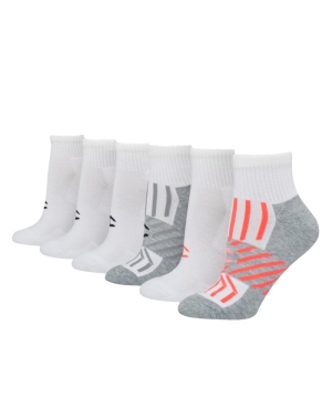 Champion Performance Ankle 6 Pairs Kadın Kapüşonlu Sweatshirt Beyaz Pembe | ET3798562