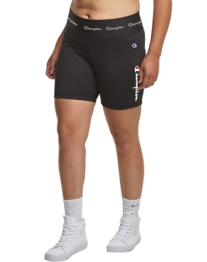 Champion Plus Authentic Bike Script Logo 7 Kadın Tişörtü Siyah | GJ8601542