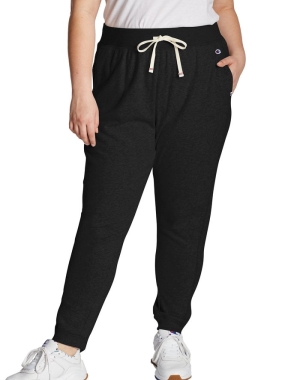 Champion Plus Campus French Terry Kadın Pantolon Siyah | SA4158372