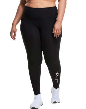 Champion Plus Everyday Script Logo Kadın Spor Sütyeni Siyah | RE7342518