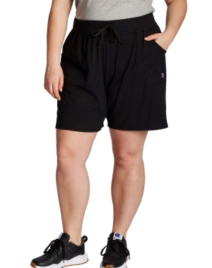 Champion Plus Klasik Jersey 7.5 Kadın Tişörtü Siyah | JH8953124